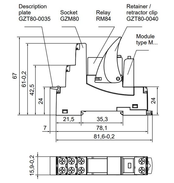 PI84-024DC-M41G-MS-2012 реле інтерфейсне з колодкою GZM80 000171925 фото