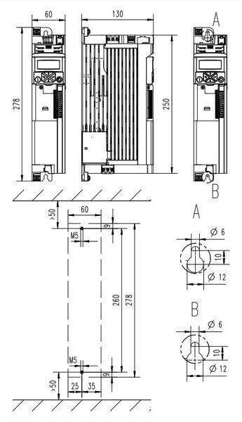 Перетв. частоти i510 1,5 кВт 380 В, Basic-I/O i51AE215F10V10000S 000212990 фото