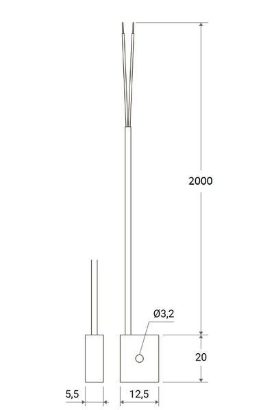 Термопреобразователь ТСП2-8-Pt100-А-4-2000-РЭ-(-30..250) 000082527 фото