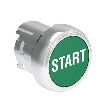 Кнопка метал., зелена, із символом "START" LPS B1163 000204576 фото