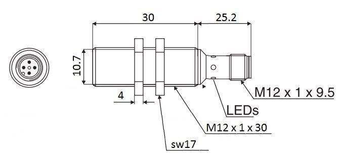 IA12ASF02PCM1 Датчик індуктивний 000075909 фото