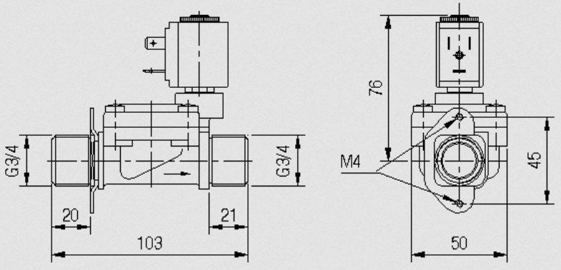 M255 (G3/4, NC, NBR, 0,3...8 bar, -10...85 C, 24 VDC, TM25) Клапан эл.магн. РА (352635) 000074657 фото