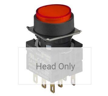 S16PR-E2R Кнопка нажимна d=18mm, червона, з фіксацією 000169078 фото