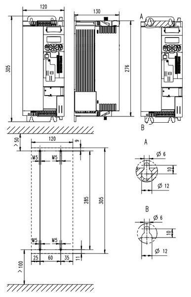 Перетв. частоти i510 7.5кВт 380 В, Basic-I/O I51AE275F10V10000S 000165276 фото