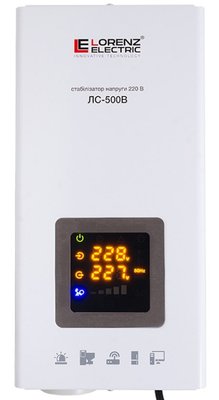 Перетворювач статичний ЛС-500В (Стабілізатор напруги 500ВА/500Вт, вх. 100-260В, вих. 220В+/-8%, цифровий дисплей) 000170138 фото
