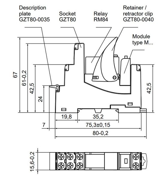 PI84-024DC-M41G-TS-2012 реле інтерфейсне з колодкою GZT80 000171924 фото