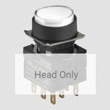S16PR-E3W Кнопка нажимна d=18mm, біла, з підсвічуванням, без фіксації 000169062 фото
