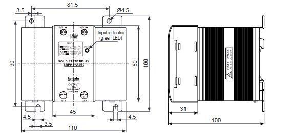 SRH1-1260-N реле напівпровідникове (4-30VDC, 24-240VAC 60A) 000204523 фото