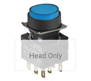 S16PR-E4B Кнопка нажимна d=18mm, синя, з підсвічуванням, з фіксацією 000169067 фото