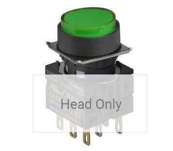S16PR-E4G Кнопка нажимна d=18mm, зелена, з підсвічуванням, з фіксацією 000169070 фото
