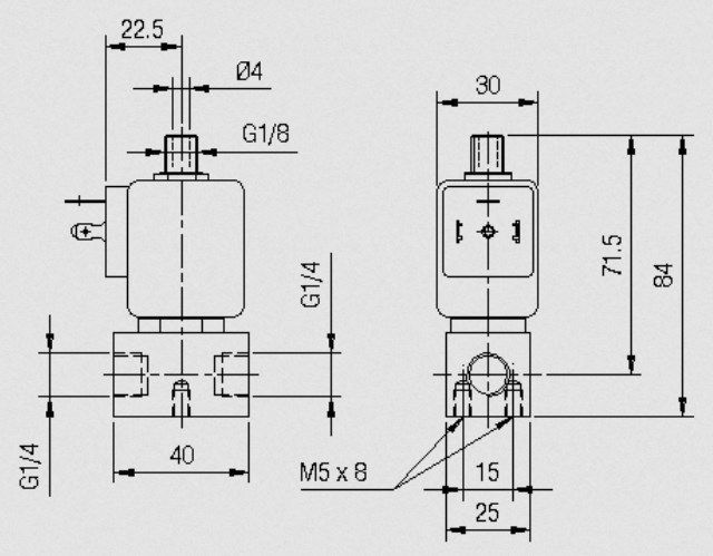 D321 (G1/4, NC, NBR, 0...10 bar, -10...90 C, 230 VAC, TM30) Клапан эл.магн. 3/2-ходовой (330511) 000069432 фото