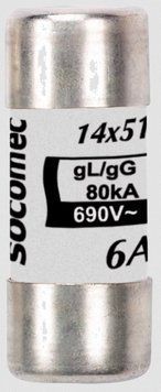Запобіжник c бойком14x51 gG 6A (60520006) 000092341 фото