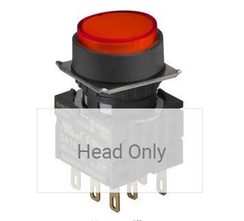 S16PR-E4R Кнопка нажимна d=18mm, червона, з підсвічуванням, з фіксацією 000169068 фото