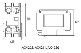 Додатковий контакт для контактора Ex9C AX4211 1NO+1NC (101285) 000106820 фото