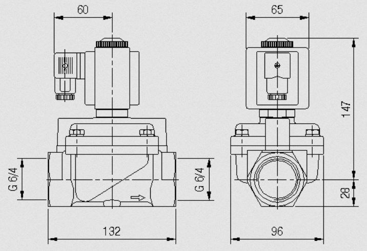 M275 (G6/4, NC, NBR, 0...1 bar, -10...60 C, 24 VDC, TM40) Клапан эл.магн. процесса газ (370840) 000092223 фото