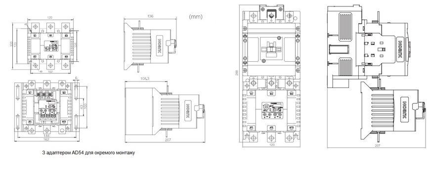 Теплове реле Ex9R185 для Ex9C115 - Ex9C185 (140-185A) (106328) 000172795 фото