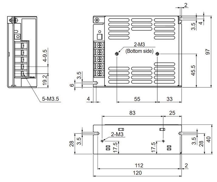 SPA-050-12 Блок живлення 50 Вт, 12 VDC, 4,2А, 97x40x120 mm 000066350 фото