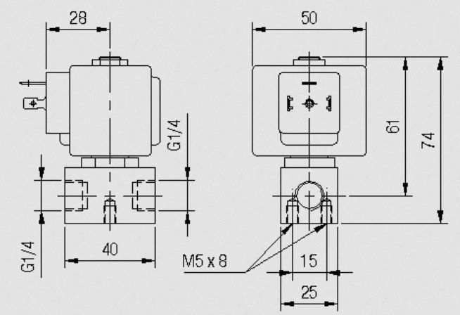 D223N (G1/4, NC, FPM, 0...20 bar, -10...130 C, 230 VAC, TM35, INOX) Клапан эл.магн. (320498) 000125484 фото