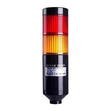 PTE-AMZ-2FF-RY Світлосигнальна колона (LED, червоний, жовтий, сирена, 56мм, 90-240 VAC) 000183475 фото