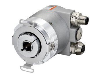 Енкодер 8.5878.2422.2113 вих. CANopen U=10...30V полий вал 12мм стоп/важіль роз'єми 2xM12 SET 000105185 фото