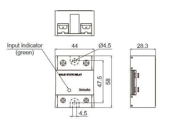 SR1-4450 реле напівпровідникове (90-240VAC, 48-480VAC 50A) 000156230 фото