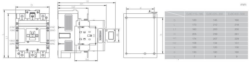 Контактор Ex9C265 22 3P 230V AC/DC (106267) 000130294 фото