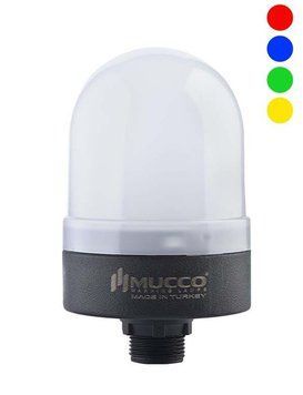 SNT-S74-B-RGB Проблисковий маяк RGB (червоний, зелений, жовтий, синій+звук,під гайку 22мм,12-24V DC) 000193084 фото