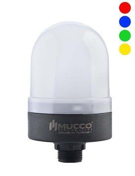 SNT-S74-RGB Проблисковий маяк RGB (червоний, зелений, жовтий, синій, під гайку 22мм, 12-24V DC) 000203939 фото