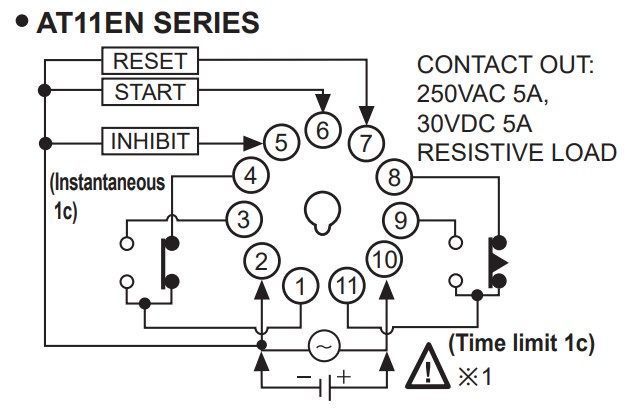 AT11EN Реле часу (0,05с.-100год.) 100-240 VAC/24-240 VDC 000070879 фото